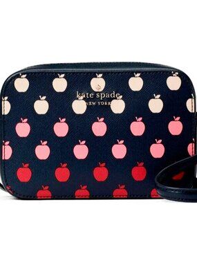 S Kate Spade Staci Oval Crossbody K8298 Navy Blue Orchard Degrade NWT $249